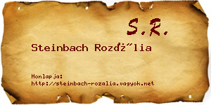 Steinbach Rozália névjegykártya
