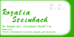 rozalia steinbach business card